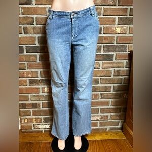 Tommy Hilfiger Sz 8 Relaxed Wide-Leg Fold Over Pocket Jeans